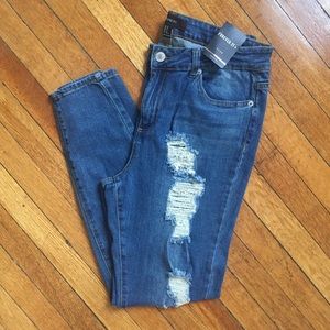 NWT Distressed Denim - Forever 21